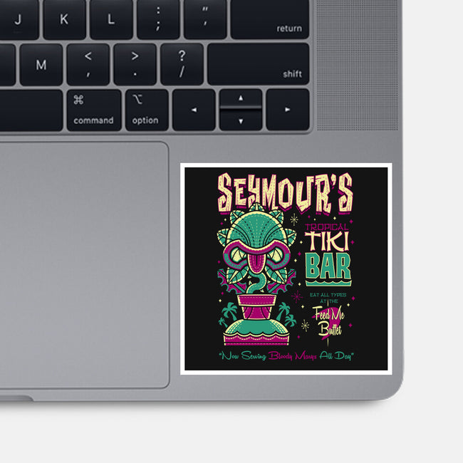 Seymour's Tropical Tiki Bar-none glossy sticker-Nemons