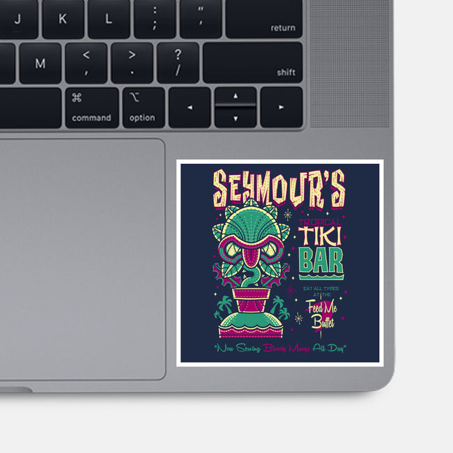 Seymour's Tropical Tiki Bar-none glossy sticker-Nemons