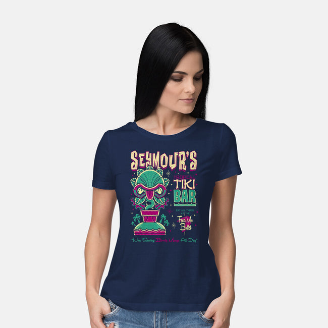 Seymour's Tropical Tiki Bar-womens basic tee-Nemons