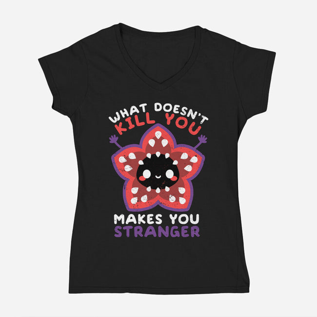Makes You Stranger-womens v-neck tee-NemiMakeit