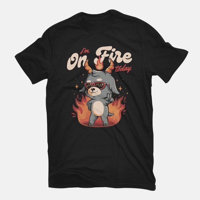 I'm On Fire Today-youth basic tee-eduely