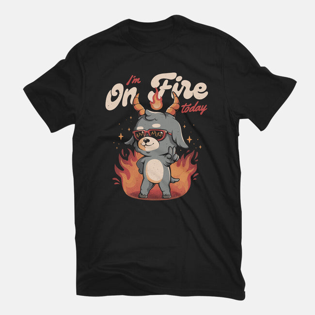 I'm On Fire Today-mens premium tee-eduely