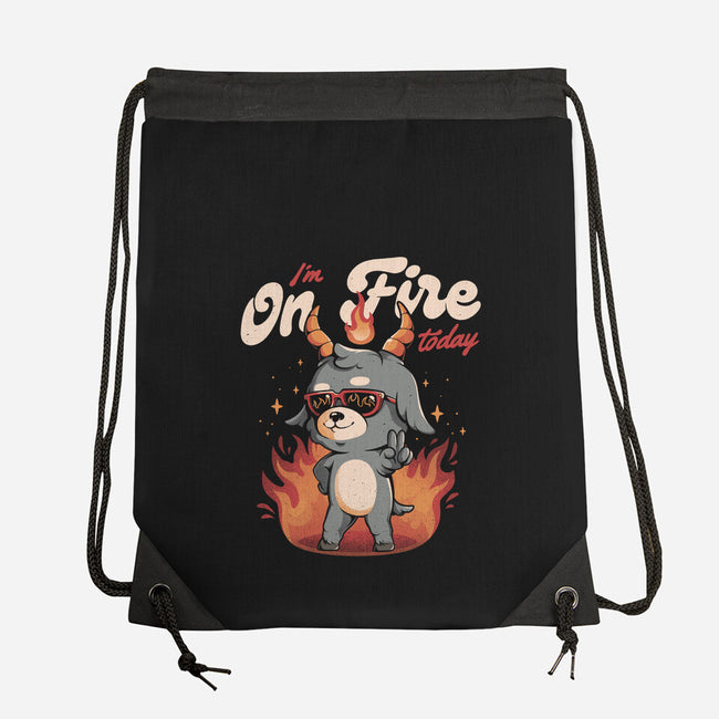 I'm On Fire Today-none drawstring bag-eduely