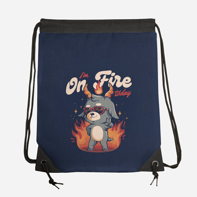 I'm On Fire Today-none drawstring bag-eduely