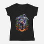 Planet Destroyer-womens v-neck tee-Badbone Collections