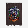 Planet Destroyer-none polyester shower curtain-Badbone Collections