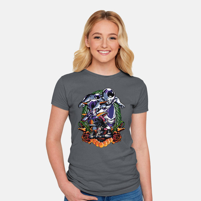 Planet Destroyer-womens fitted tee-Badbone Collections
