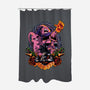 Earth Invader-none polyester shower curtain-Badbone Collections