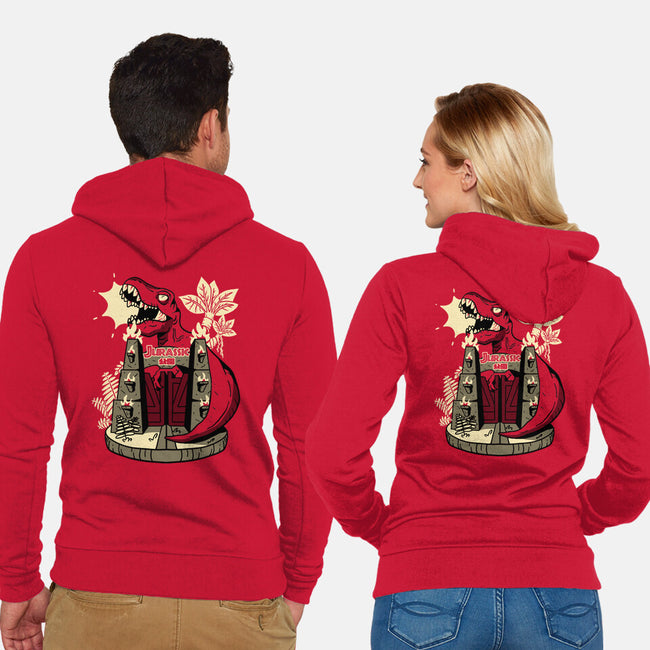 Dino Souvenir-unisex zip-up sweatshirt-Sketchdemao