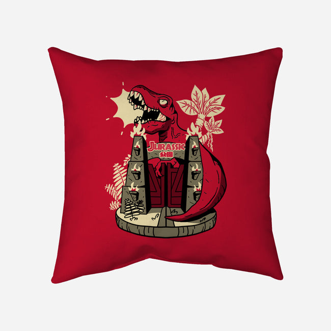 Dino Souvenir-none removable cover throw pillow-Sketchdemao