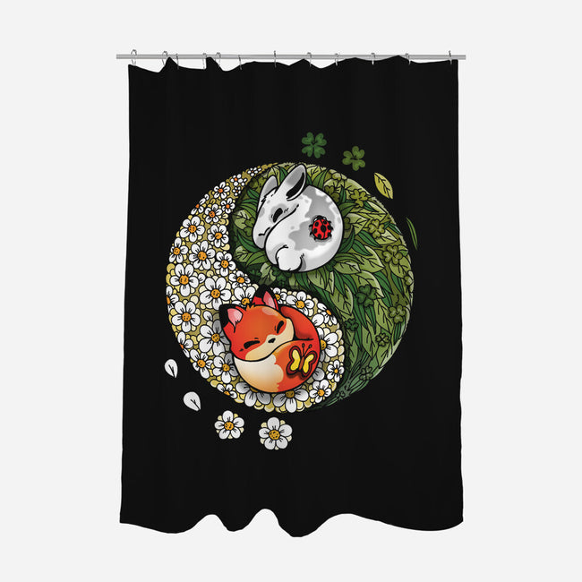 Yin Yang Spring-none polyester shower curtain-Vallina84