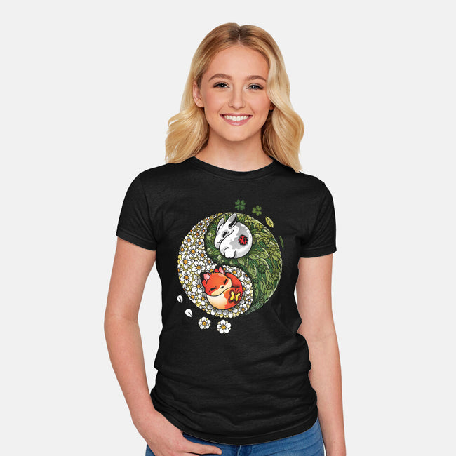 Yin Yang Spring-womens fitted tee-Vallina84