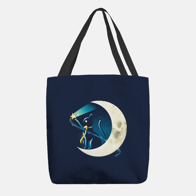 Cat Star Comets-none basic tote bag-Vallina84