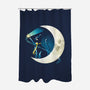 Cat Star Comets-none polyester shower curtain-Vallina84
