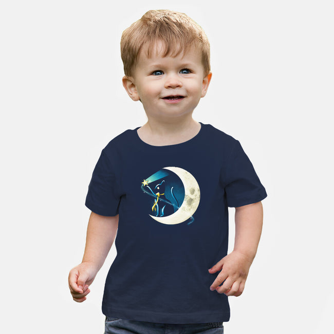 Cat Star Comets-baby basic tee-Vallina84