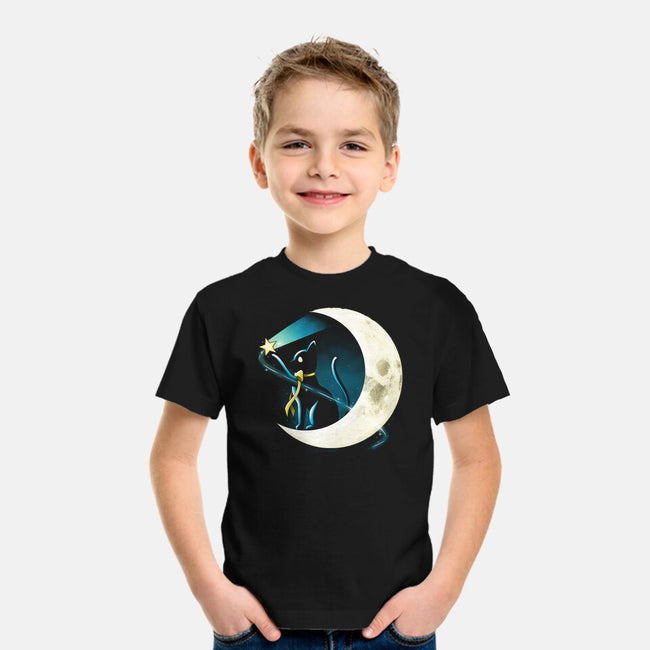 Cat Star Comets-youth basic tee-Vallina84