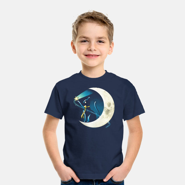 Cat Star Comets-youth basic tee-Vallina84