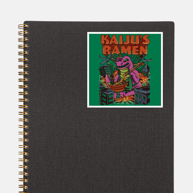 The Kaiju Ramen-none glossy sticker-rondes
