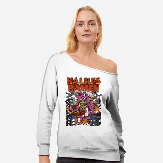The Kaiju Ramen-womens off shoulder sweatshirt-rondes