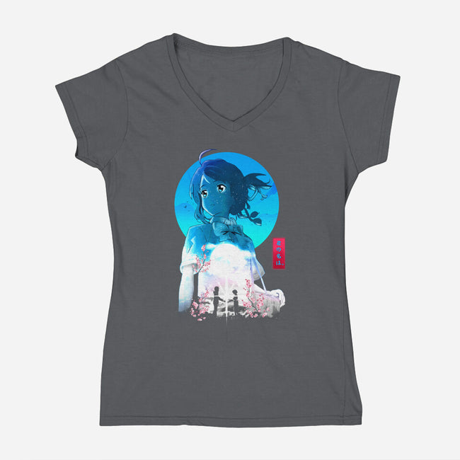 Mitsuha-womens v-neck tee-rondes