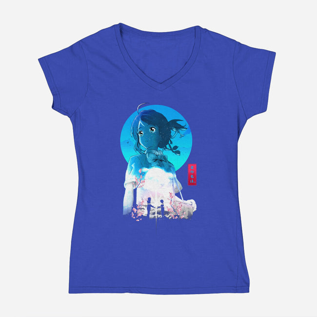 Mitsuha-womens v-neck tee-rondes