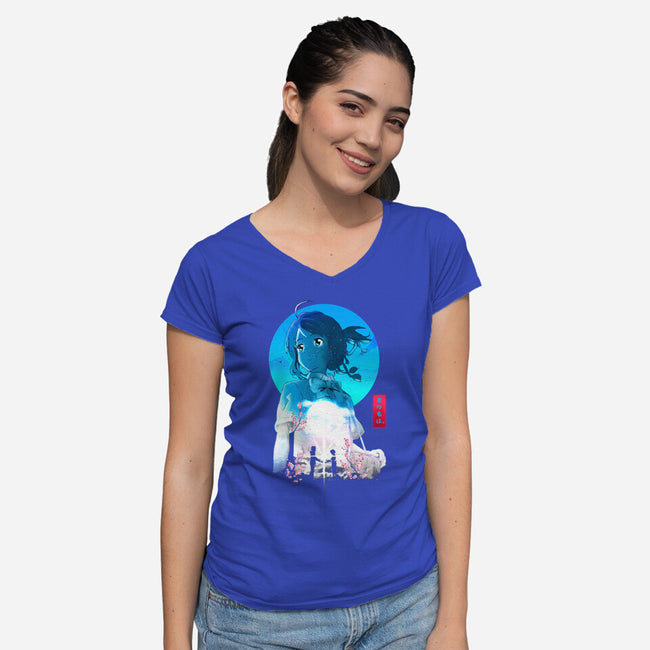 Mitsuha-womens v-neck tee-rondes