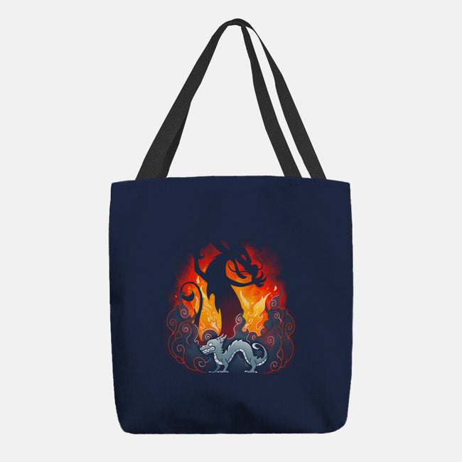Spirit Of Dragon-none basic tote bag-Vallina84