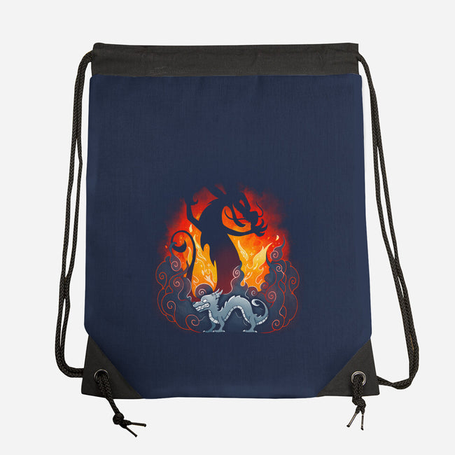 Spirit Of Dragon-none drawstring bag-Vallina84