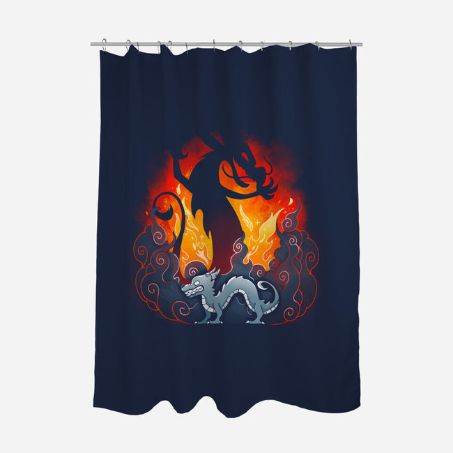 Spirit Of Dragon-none polyester shower curtain-Vallina84
