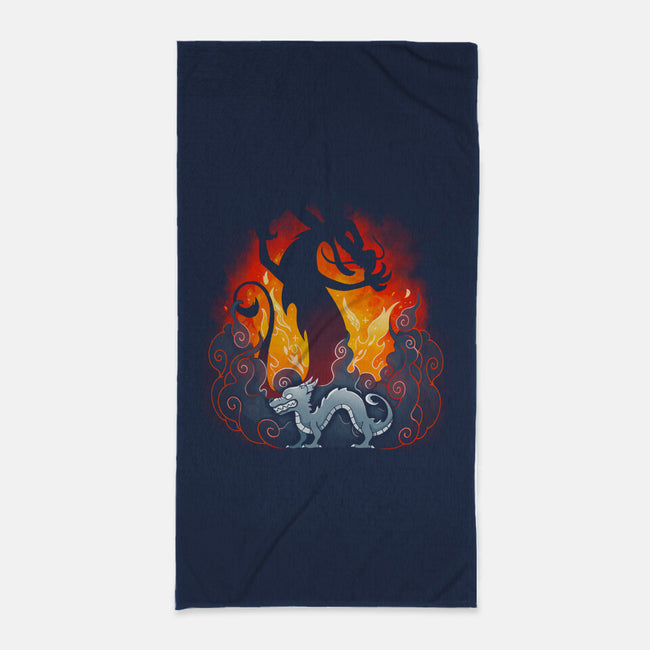 Spirit Of Dragon-none beach towel-Vallina84