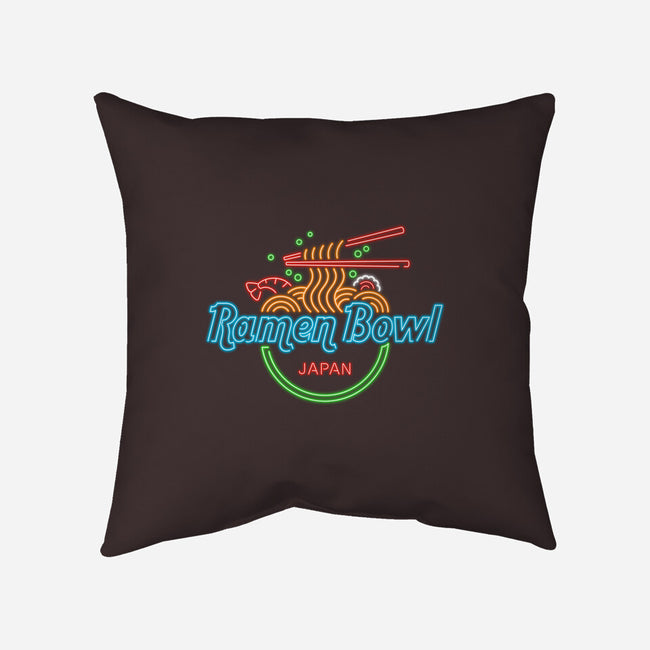 Ramen Bowl Neon-none removable cover throw pillow-Getsousa!