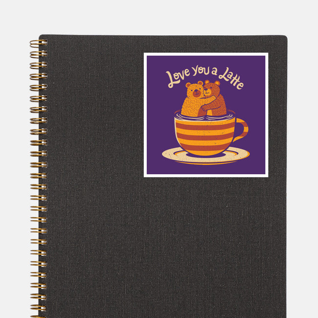 Love You A Latte Bears-none glossy sticker-tobefonseca