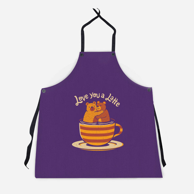 Love You A Latte Bears-unisex kitchen apron-tobefonseca