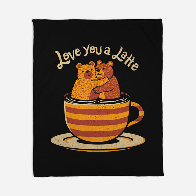 Love You A Latte Bears-none fleece blanket-tobefonseca