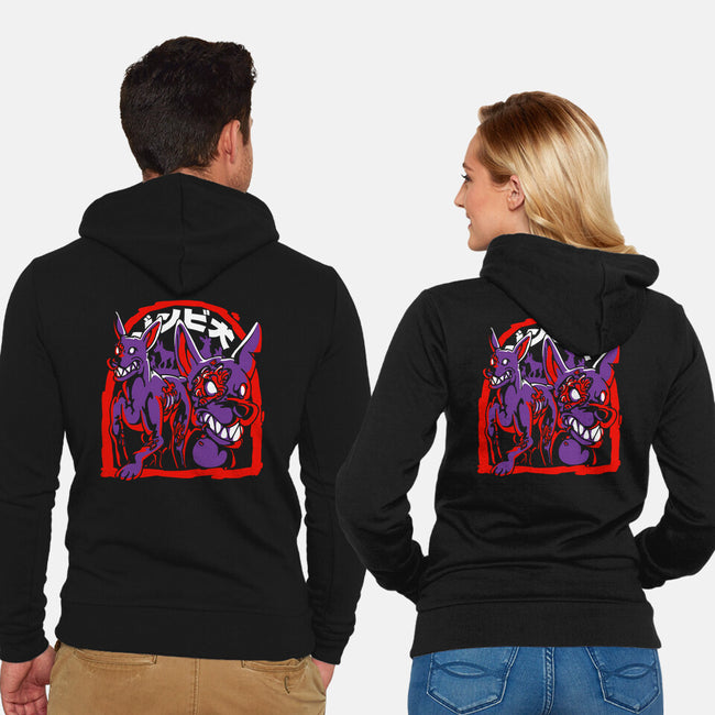 Zombie Dogs-unisex zip-up sweatshirt-estudiofitas