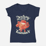 Destroy All The Humans-womens v-neck tee-eduely