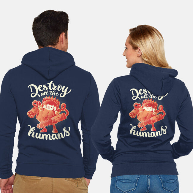 Destroy All The Humans-unisex zip-up sweatshirt-eduely