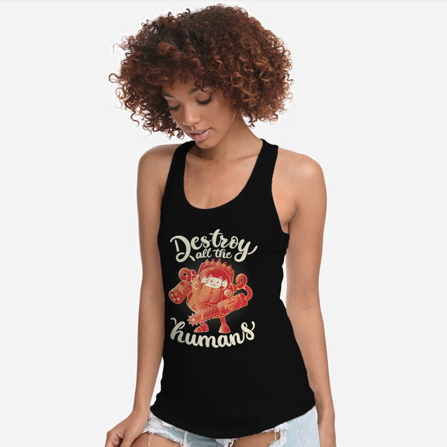 Destroy All The Humans-womens racerback tank-eduely