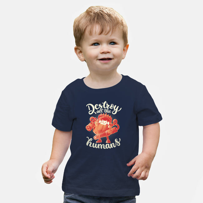 Destroy All The Humans-baby basic tee-eduely