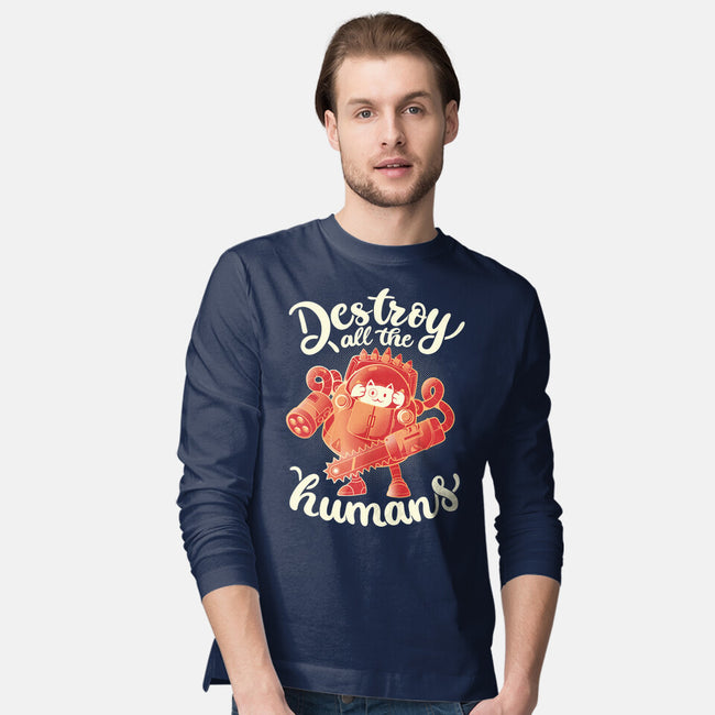 Destroy All The Humans-mens long sleeved tee-eduely