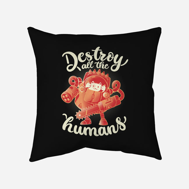 Destroy All The Humans-none removable cover w insert throw pillow-eduely