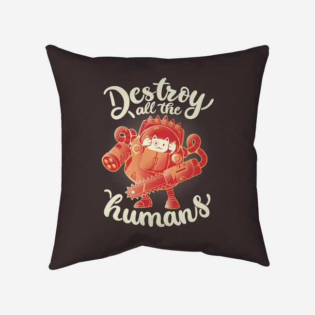 Destroy All The Humans-none removable cover w insert throw pillow-eduely