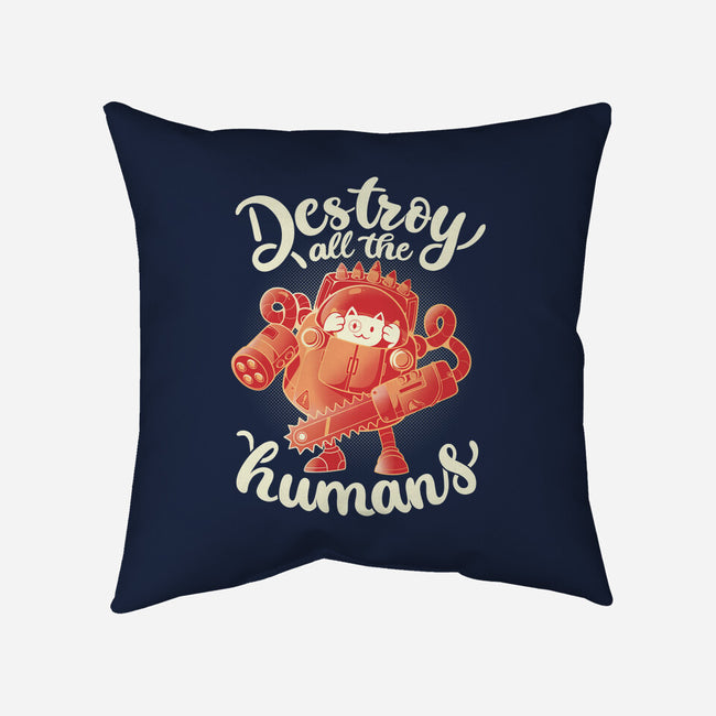Destroy All The Humans-none removable cover w insert throw pillow-eduely