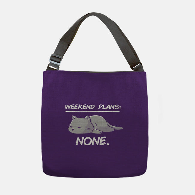 No Weekend Plans-none adjustable tote bag-eduely