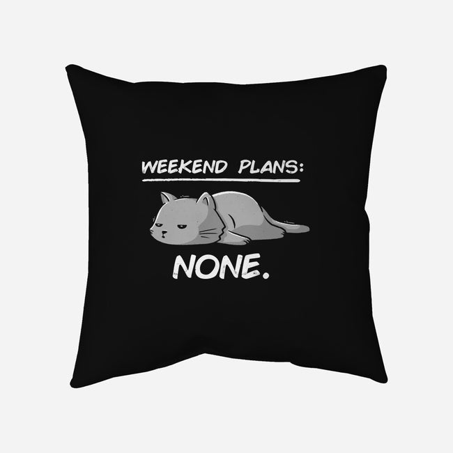 No Weekend Plans-none removable cover w insert throw pillow-eduely