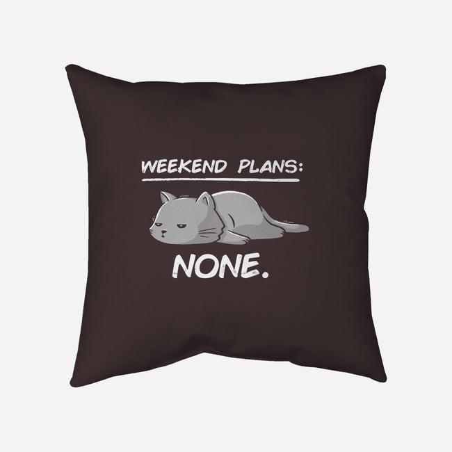 No Weekend Plans-none removable cover w insert throw pillow-eduely