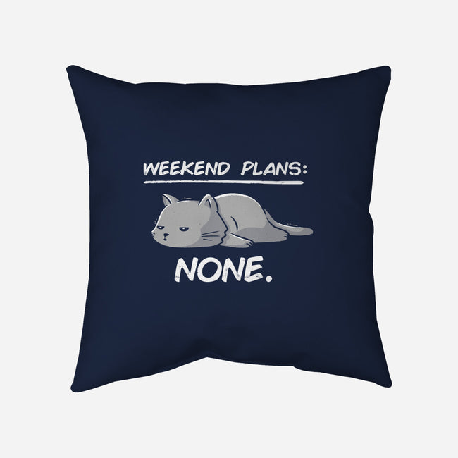 No Weekend Plans-none removable cover w insert throw pillow-eduely