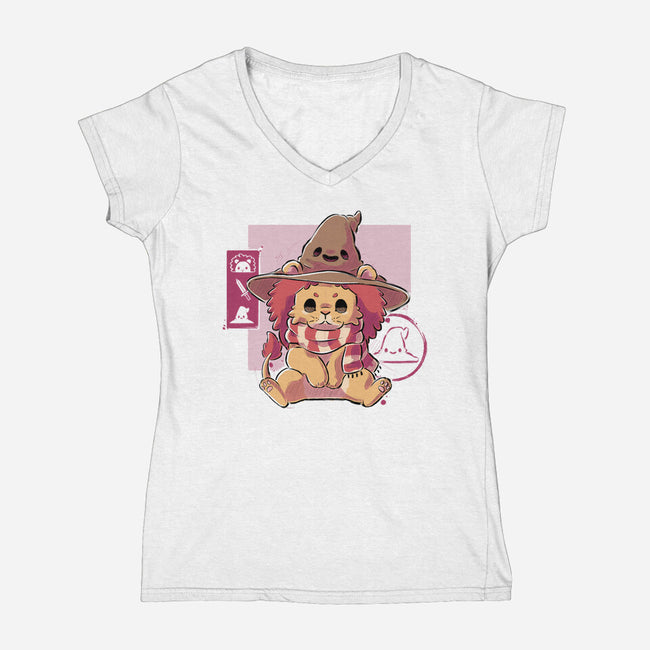 Cute Bravery-womens v-neck tee-xMorfina
