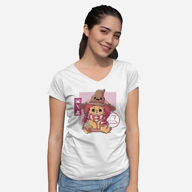 Cute Bravery-womens v-neck tee-xMorfina