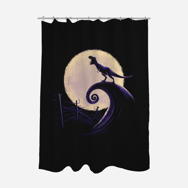 Jurassic Nightmare-none polyester shower curtain-teesgeex